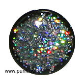 : Fake Plugs mit silberfarbenem Glitter