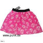 Totenkopfminirock, 3laging, pink