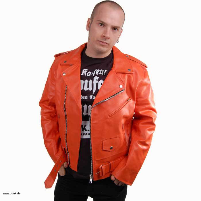 Sexypunk: Lederjacke Marty, orange