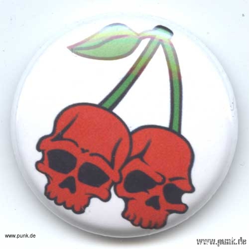 Sexypunk: Totenkopf-Kirsch-Button