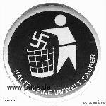 Umwelt sauber-Button, schwarz