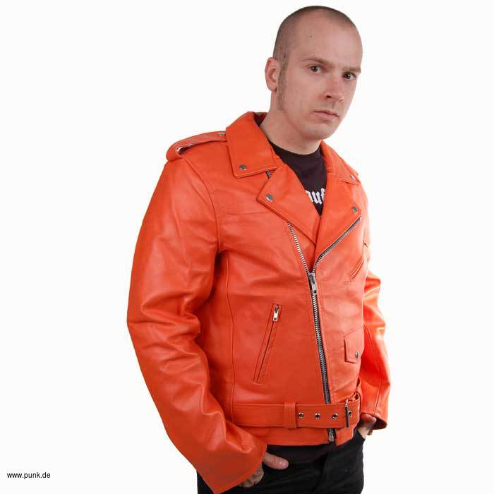 Sexypunk: Lederjacke Marty, orange