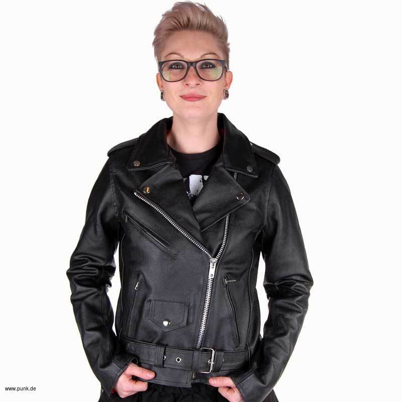 Sexypunk: Girlie-Lederjacke, Sheena, schwarz