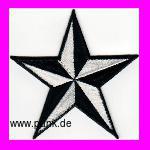 Nautical star Aufnäher / Aufbügler weiß